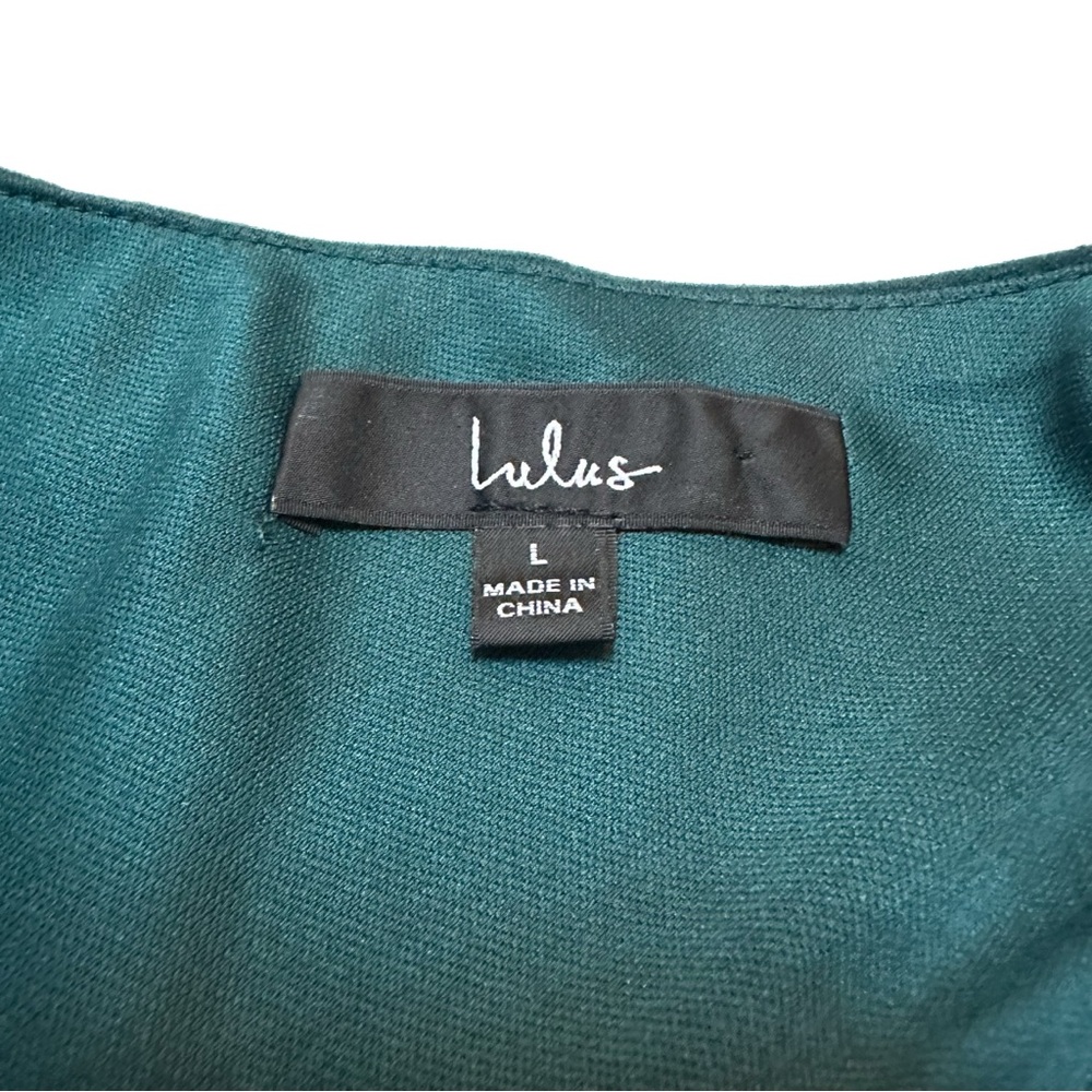 NWT Lulu*s So Flirty Green One-Shoulder Cutout Asymmetrical Dress Stretch Crepe - Picture 2 of 12
